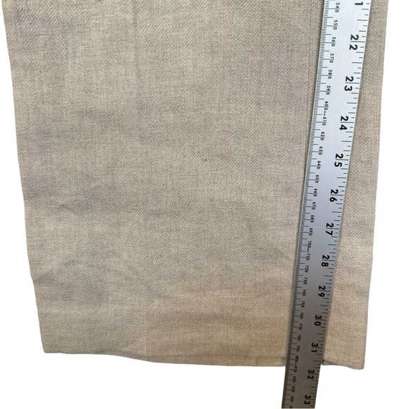 Sandra Angelozzi Wide Leg Tan Linen Trouser Pants Womens Size 32 - Picture 5 of 6